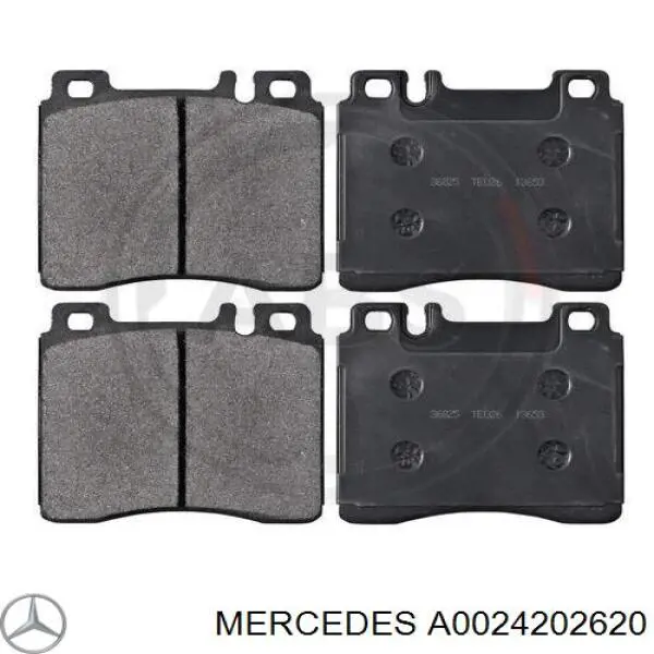 A0024202620 Mercedes колодки тормозные передние дисковые