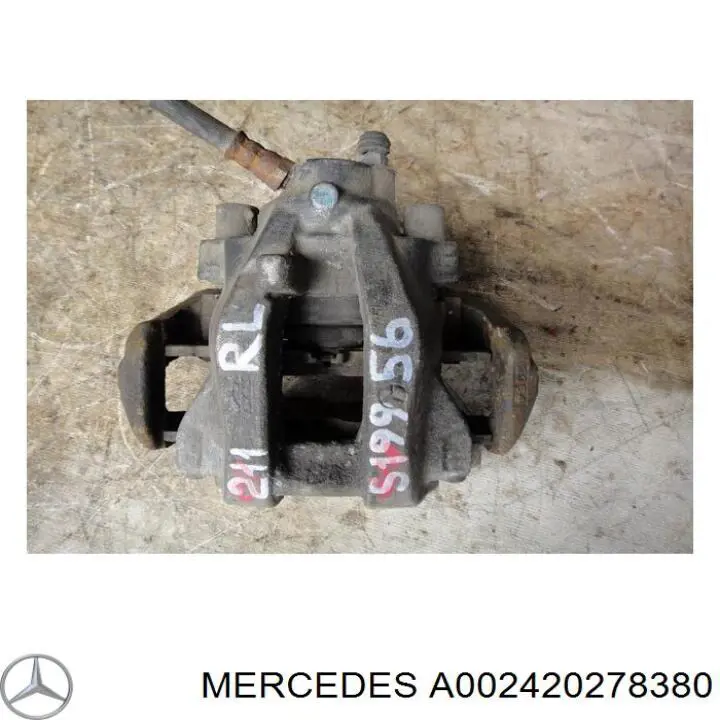 Суппорт тормозной задний левый A002420278380 Mercedes