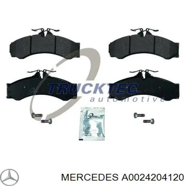 Тормозные колодки Mercedes A0024204120