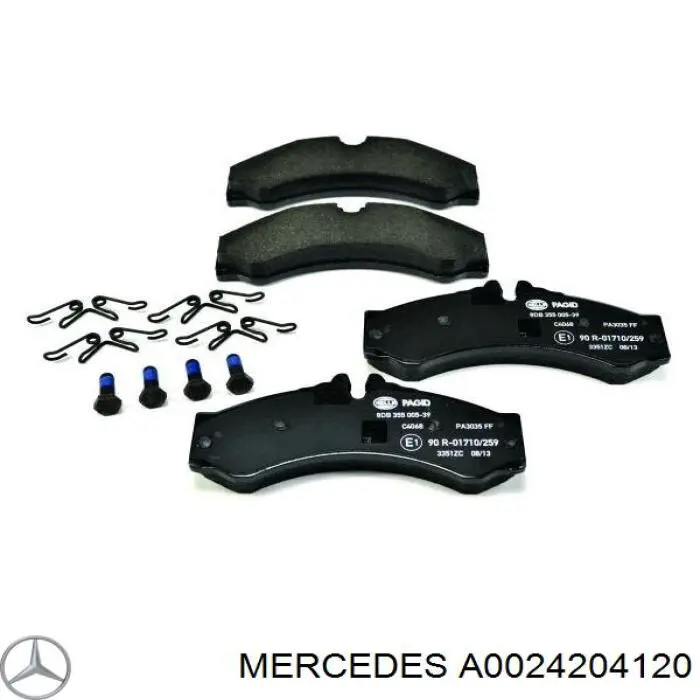 A0024204120 Mercedes Колодки передние
