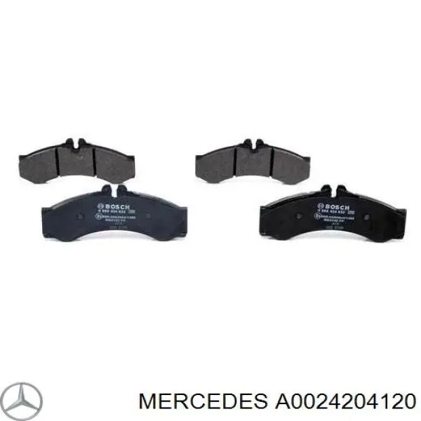A0024204120 Mercedes передние тормозные колодки