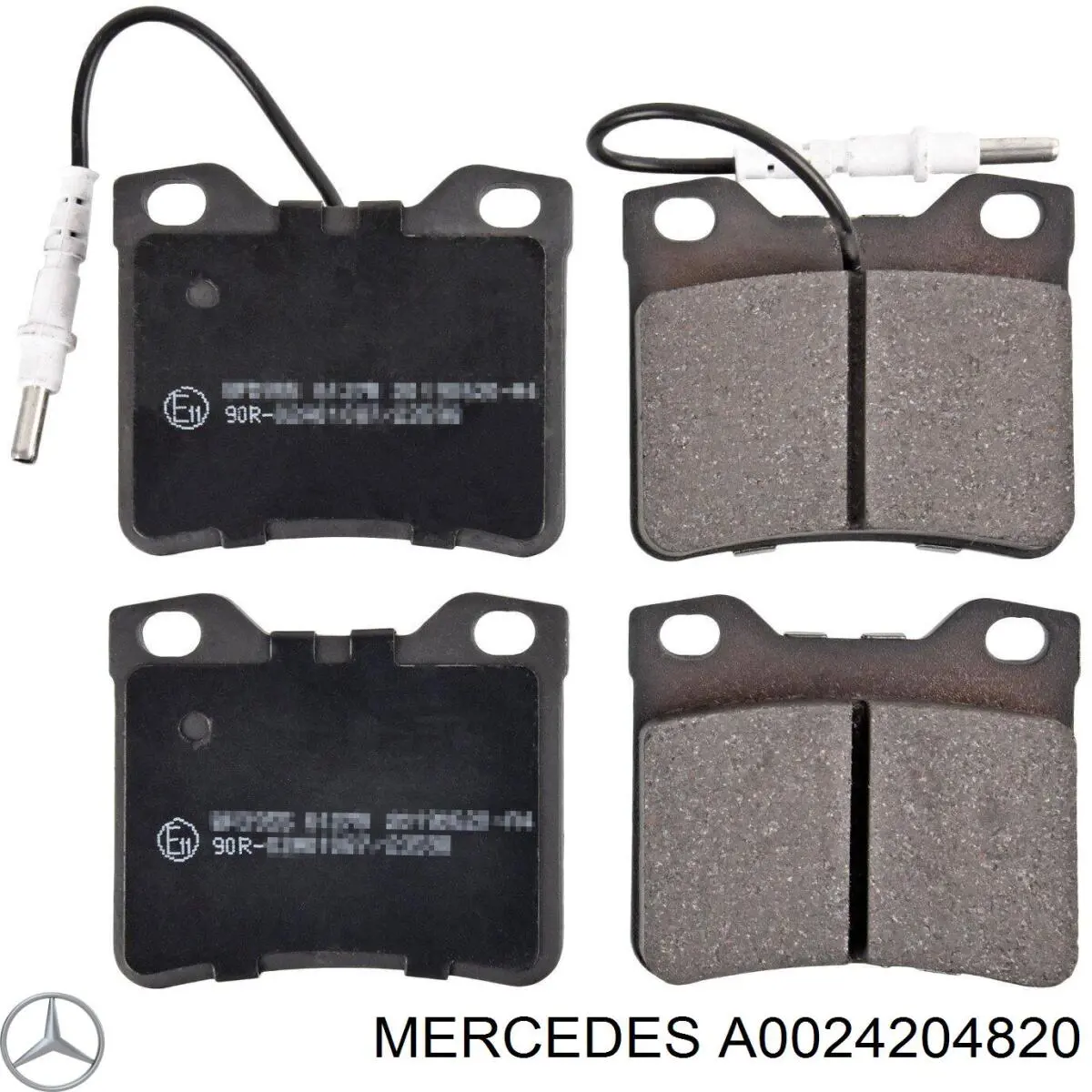 A0024204820 Mercedes колодки тормозные задние дисковые