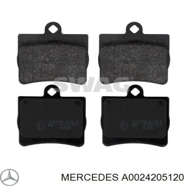 A0024205120 Mercedes колодки тормозные задние дисковые