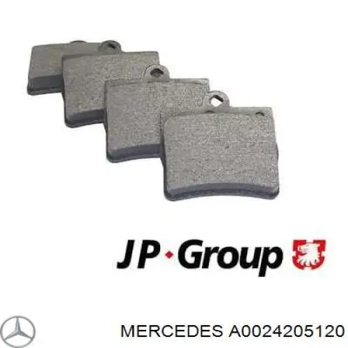 Купить A0024205120 Mercedes Колодки тормозные задние, дисковые