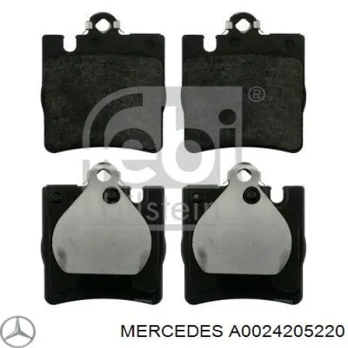 A0024205220 Mercedes колодки тормозные задние дисковые