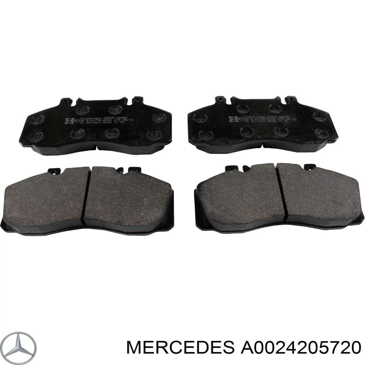 Задние тормозные колодки A0024205720 Mercedes