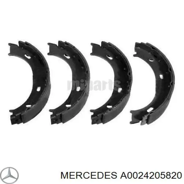 A0024205820 Mercedes колодки ручника