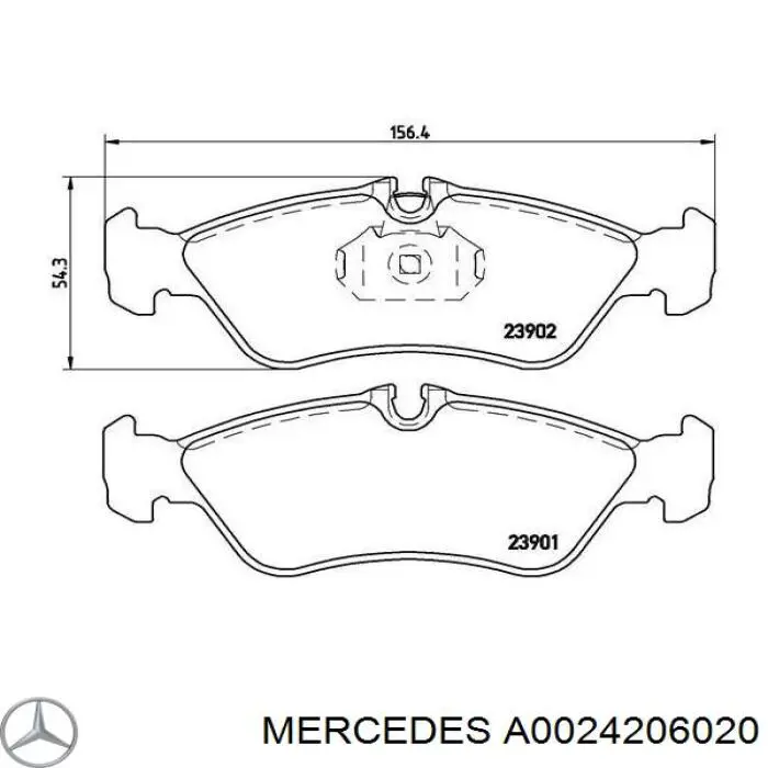 Задние тормозные колодки A0024206020 Mercedes