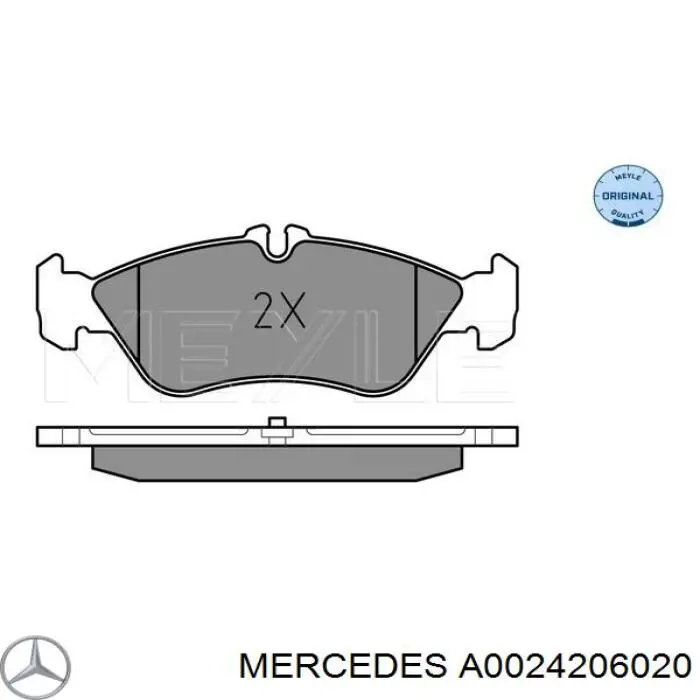 A0024206020 Mercedes Колодки тормозные дисковые комплект