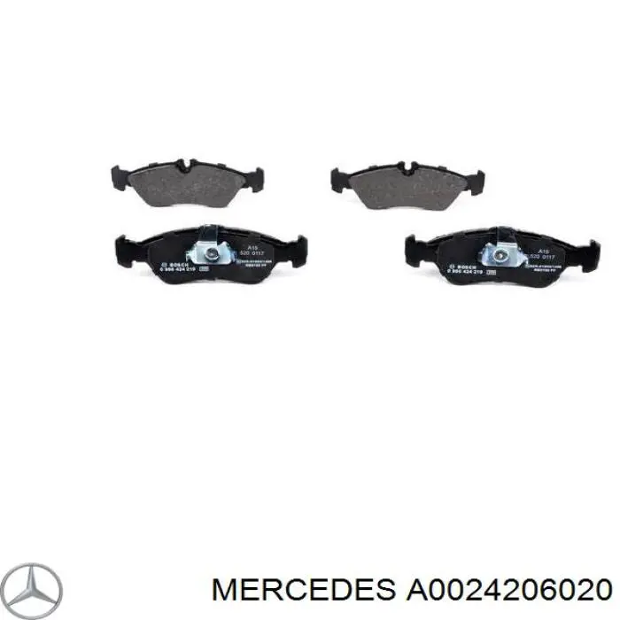 A0024206020 Mercedes колодки тормозные задние дисковые