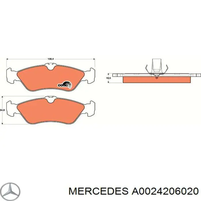 Колодки дисковые  Mercedes A0024206020 цена, от 22.22 USD