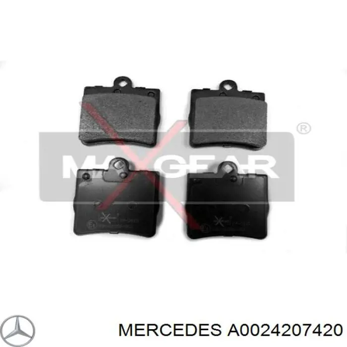 A0024207420 Mercedes колодки тормозные задние дисковые