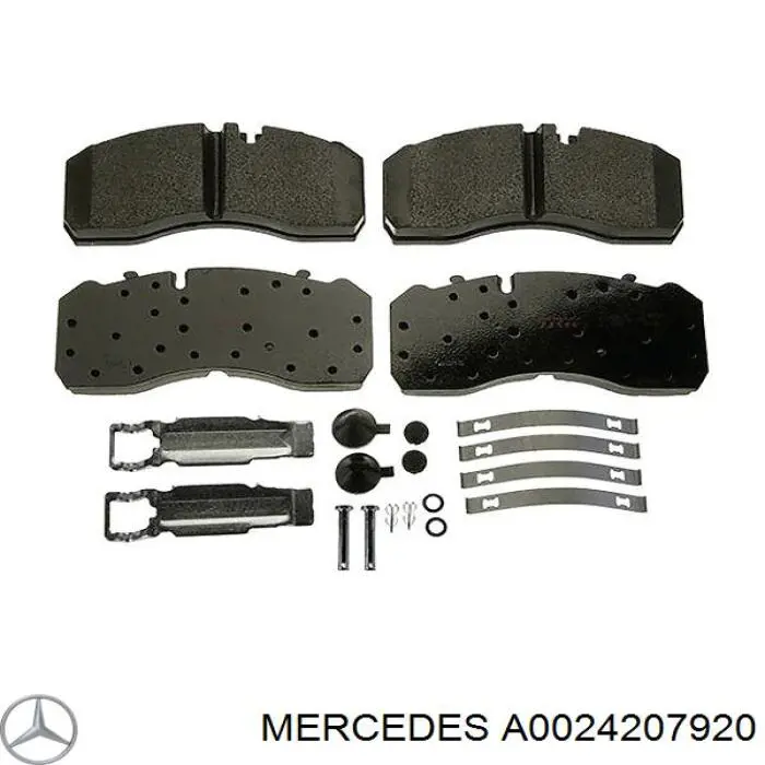 A0024207920 Mercedes колодки тормозные передние дисковые