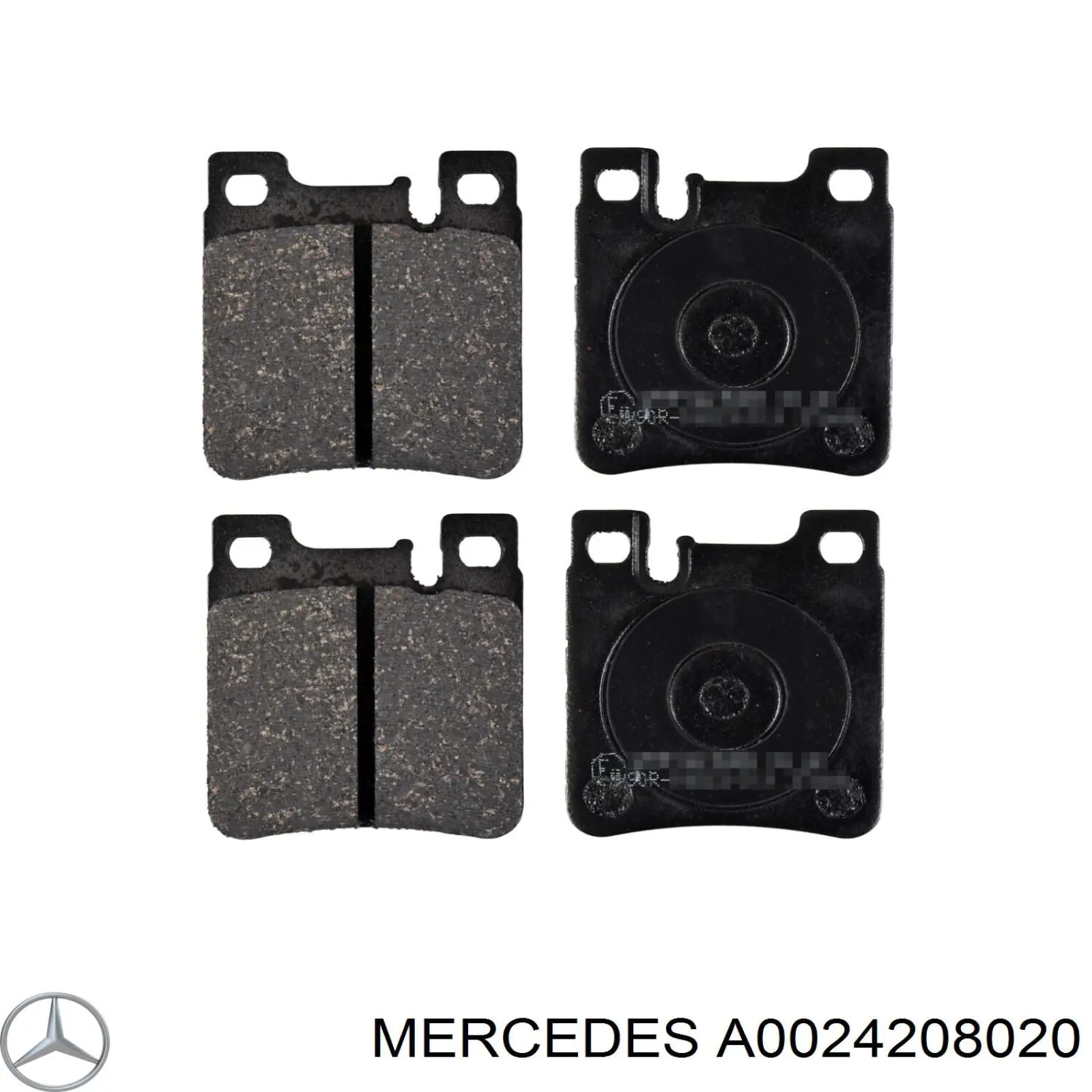 A0024208020 Mercedes колодки тормозные задние дисковые
