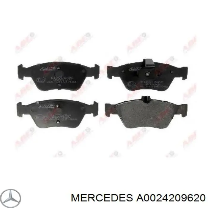 A0024209620 Mercedes sapatas do freio dianteiras de disco