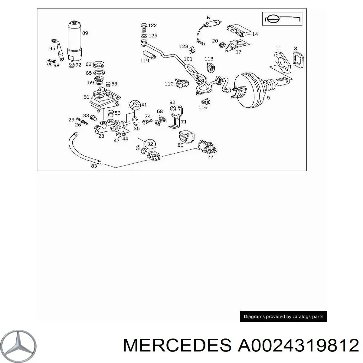 A0024319812 Mercedes unidade hidráulico de controlo abs