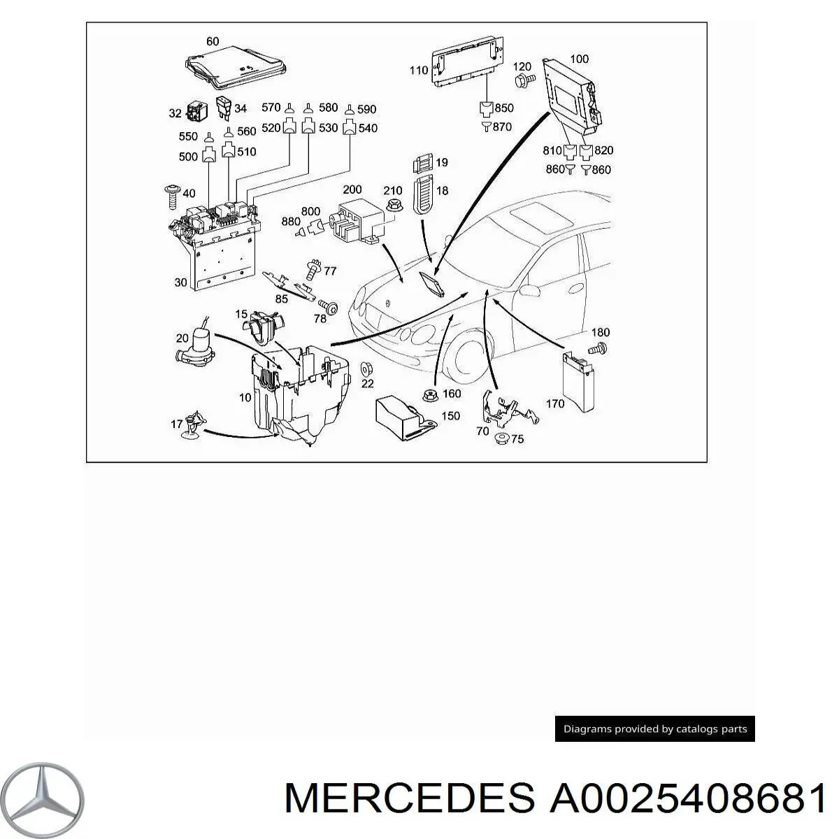  Mercedes A0025408681 цена, от 8.26 USD