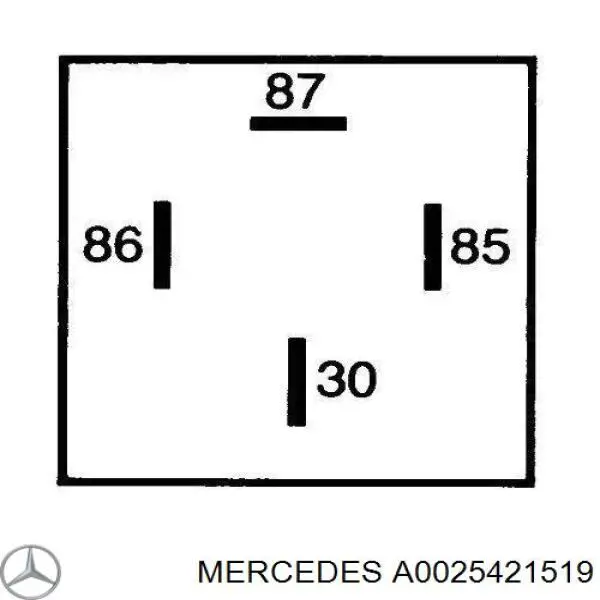 A0025421519 Mercedes реле электрическое многофункциональное