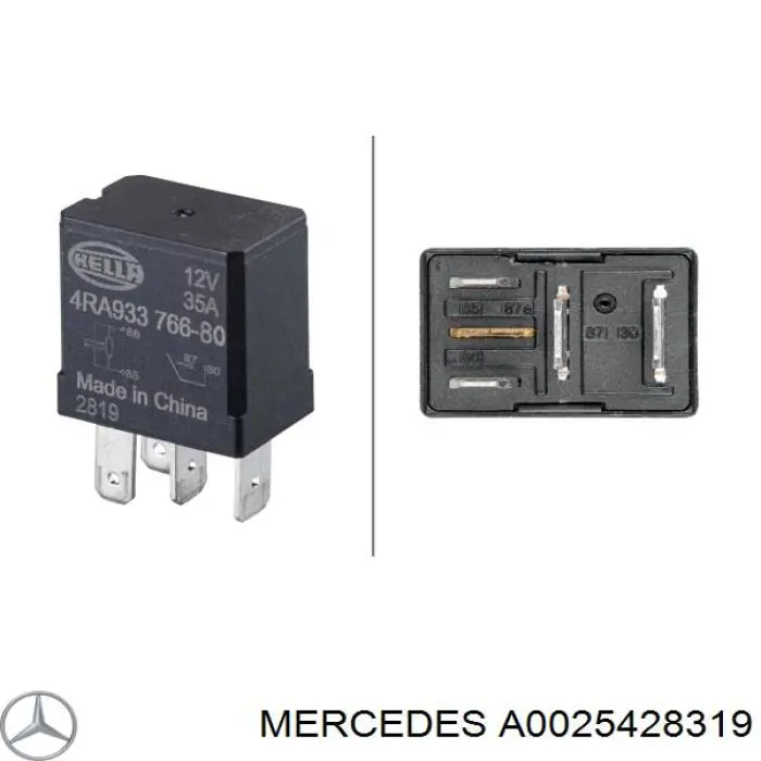 Реле вентилятора Mercedes A0025428319
