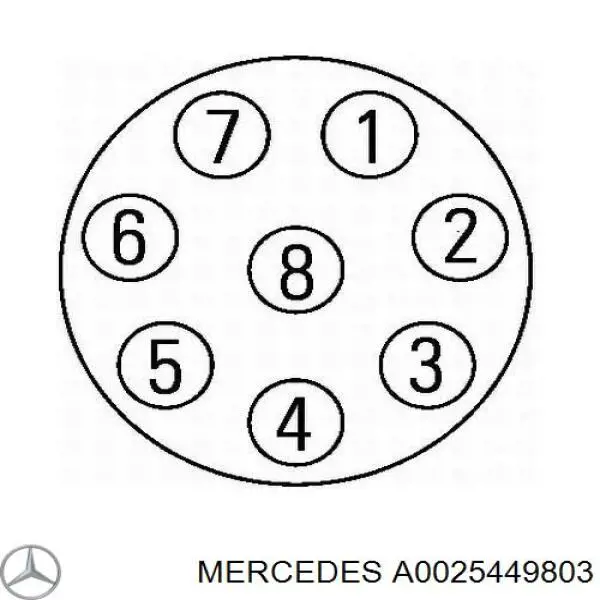 A0025449803 Mercedes фонарь задний левый