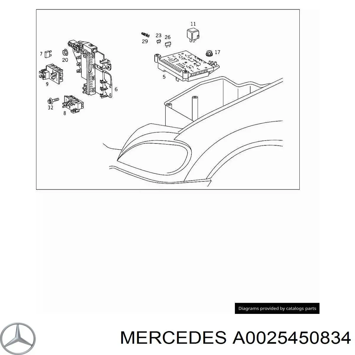 Купить A0025450834 Mercedes 