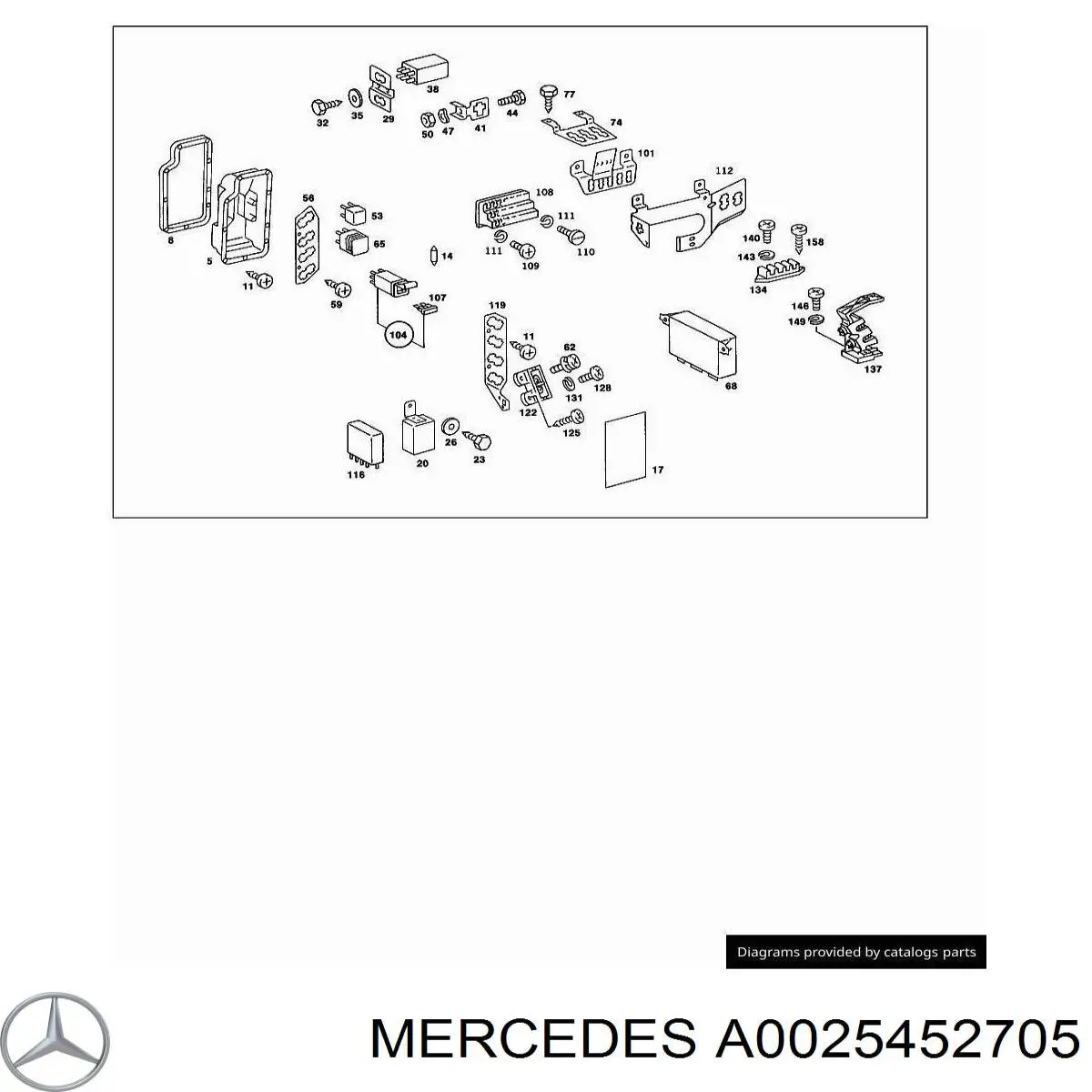  Mercedes A0025452705 цена, от 96.37 USD