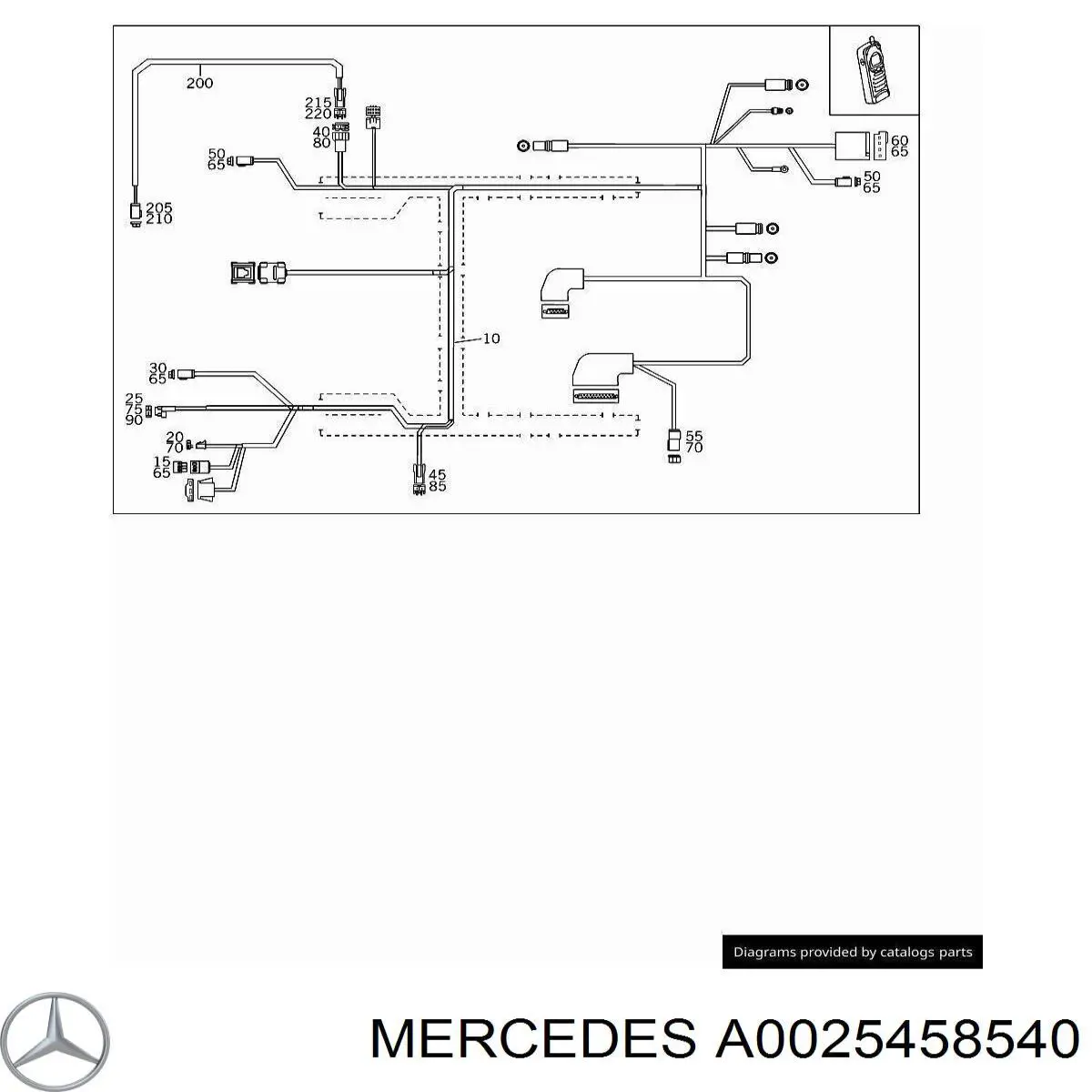 A0025458540 Mercedes 