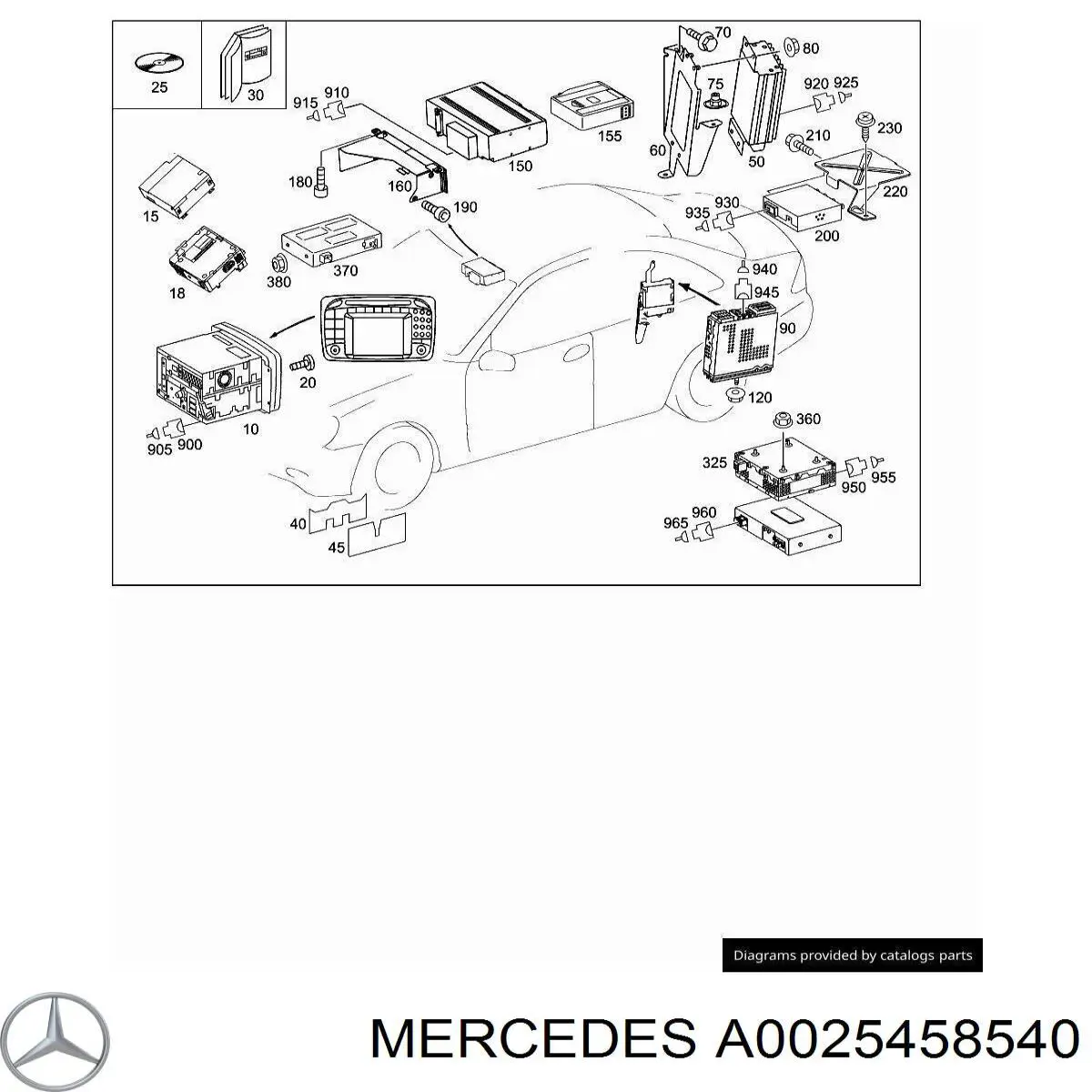  Mercedes A0025458540 цена, от 4.84 USD