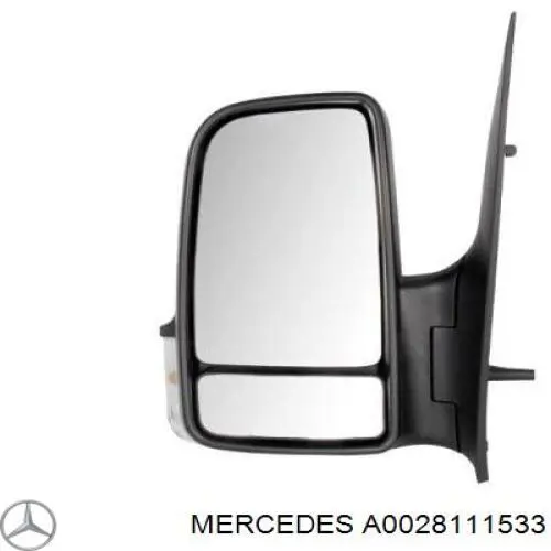Зеркальный элемент зеркала заднего вида левого Mercedes A0028111533