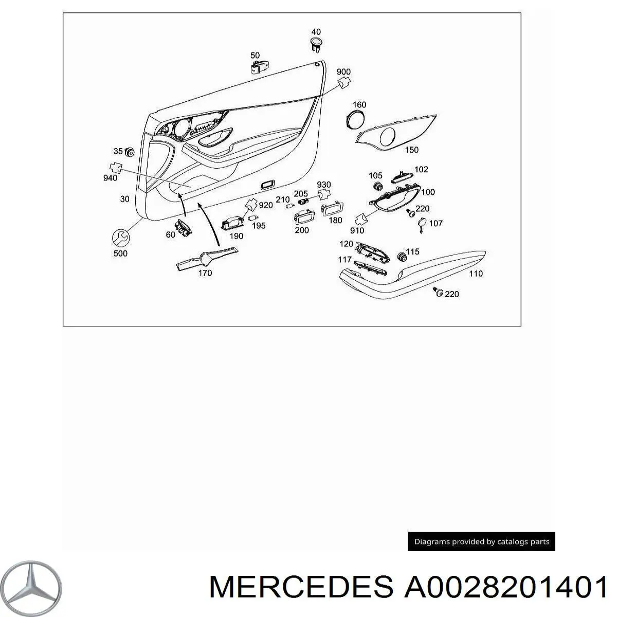 Плафоны внутреннего освещения Mercedes A0028201401 цена, от 8.87 USD