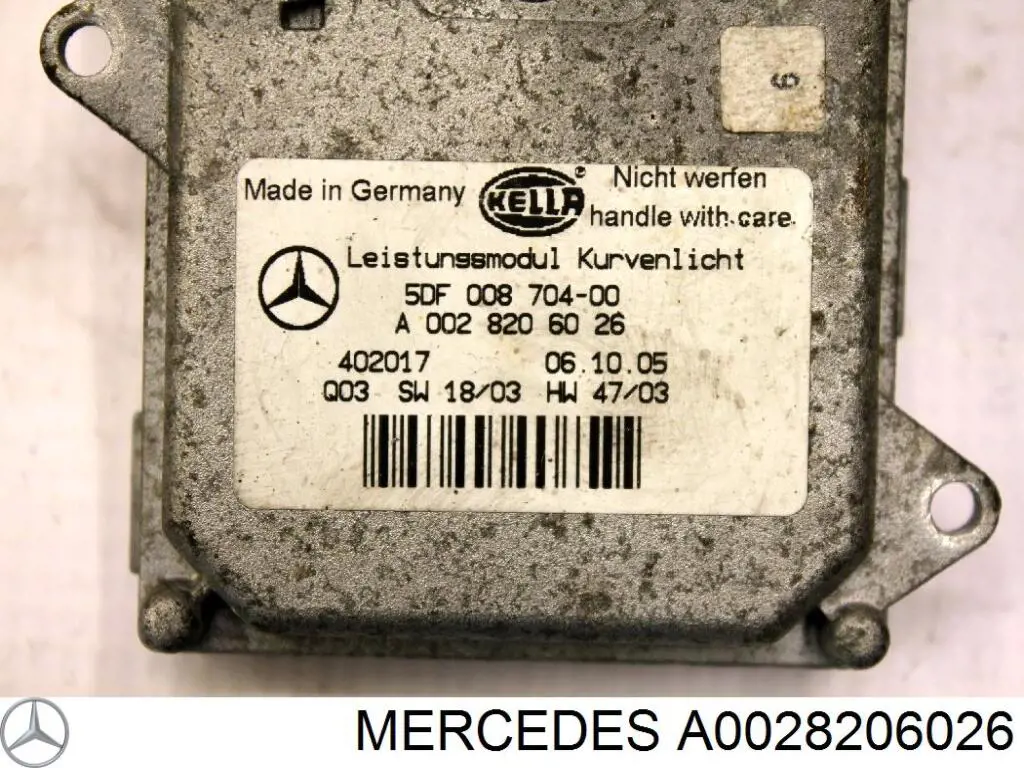 A0028206026 Mercedes módulo de direção (centralina eletrônica das luzes)