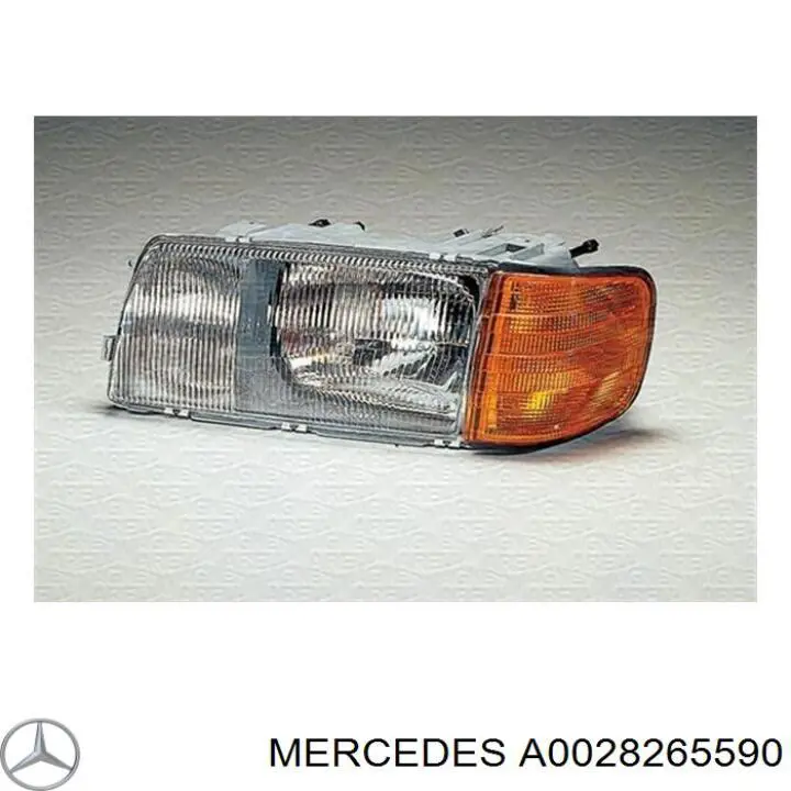 A0028265590 Mercedes стекло фары правой