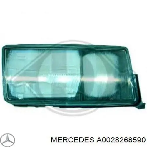 A0028268590 Mercedes vidro da luz direita