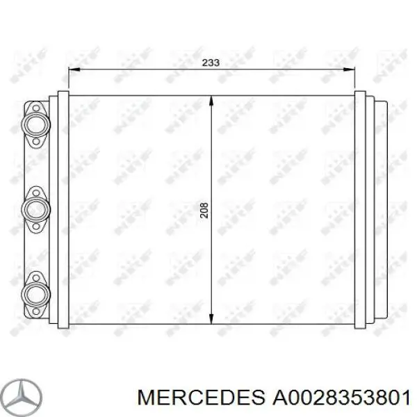 Радиатор печки A0028353801 Mercedes