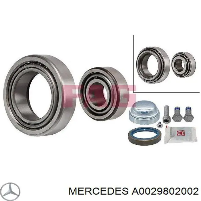 Подшипник ступицы передней наружный A0029802002 Mercedes