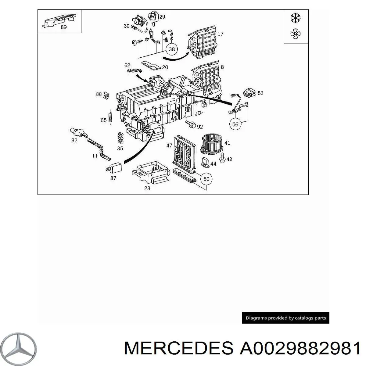 A0019889581 Mercedes 