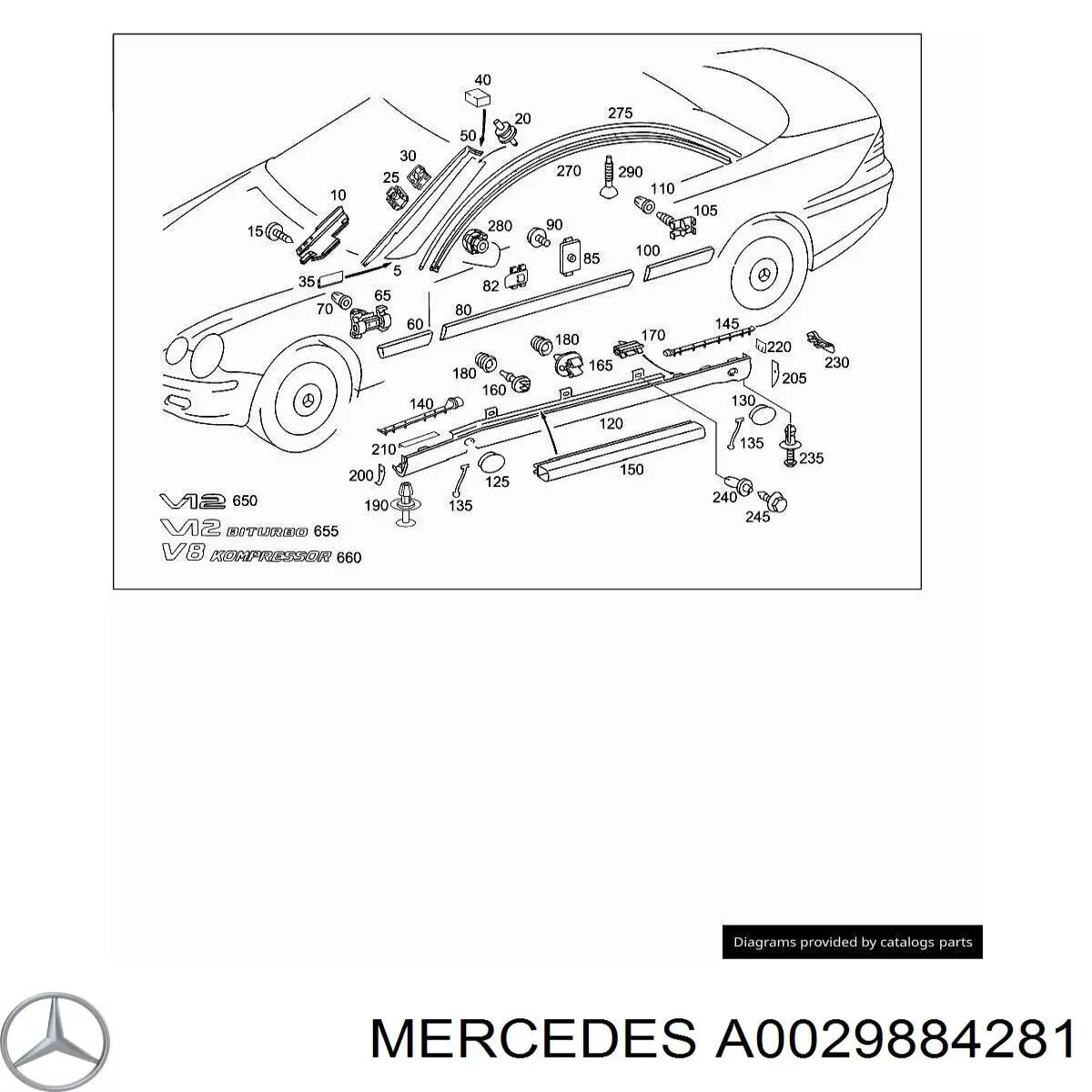 0029884281 Mercedes 