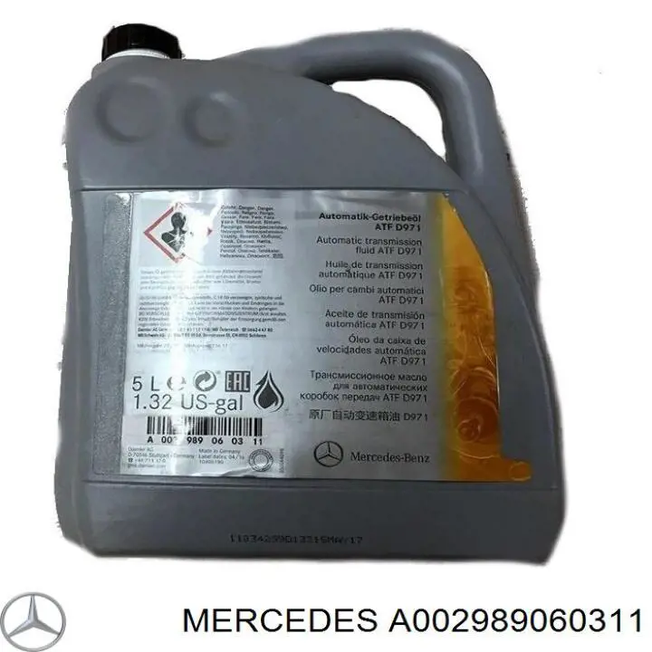  Трансмиссионное масло Mercedes (A002989060311)