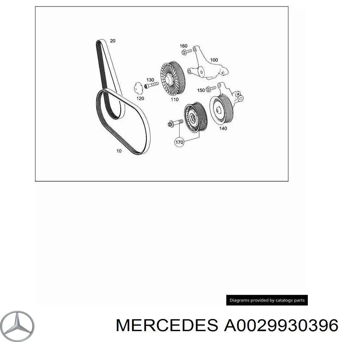 A0029930396 Mercedes correia dos conjuntos de transmissão