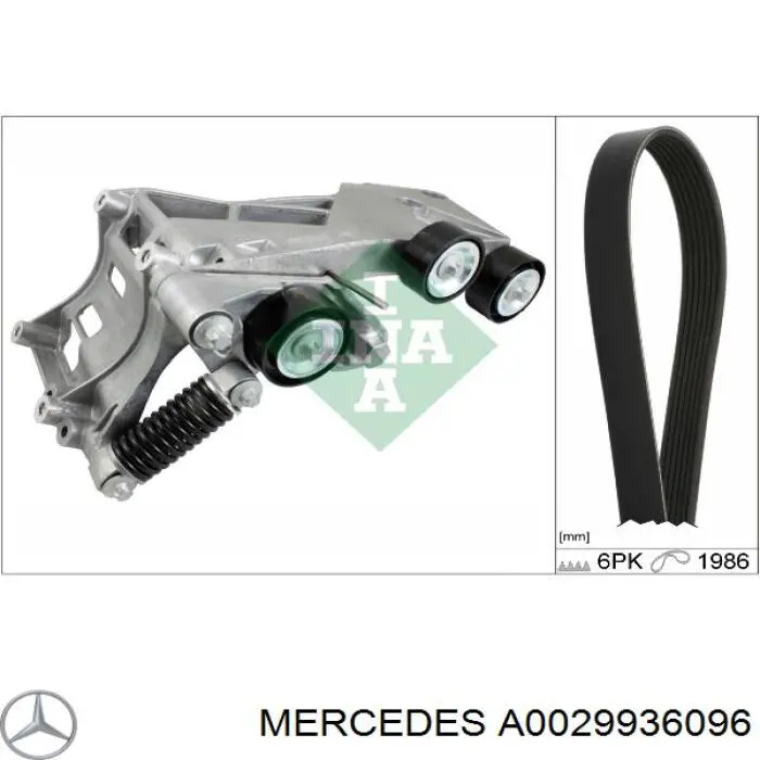A0029936096 Mercedes correia dos conjuntos de transmissão