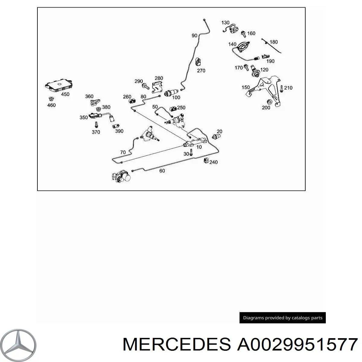 Скоба тормозной трубки A0029951577 Mercedes