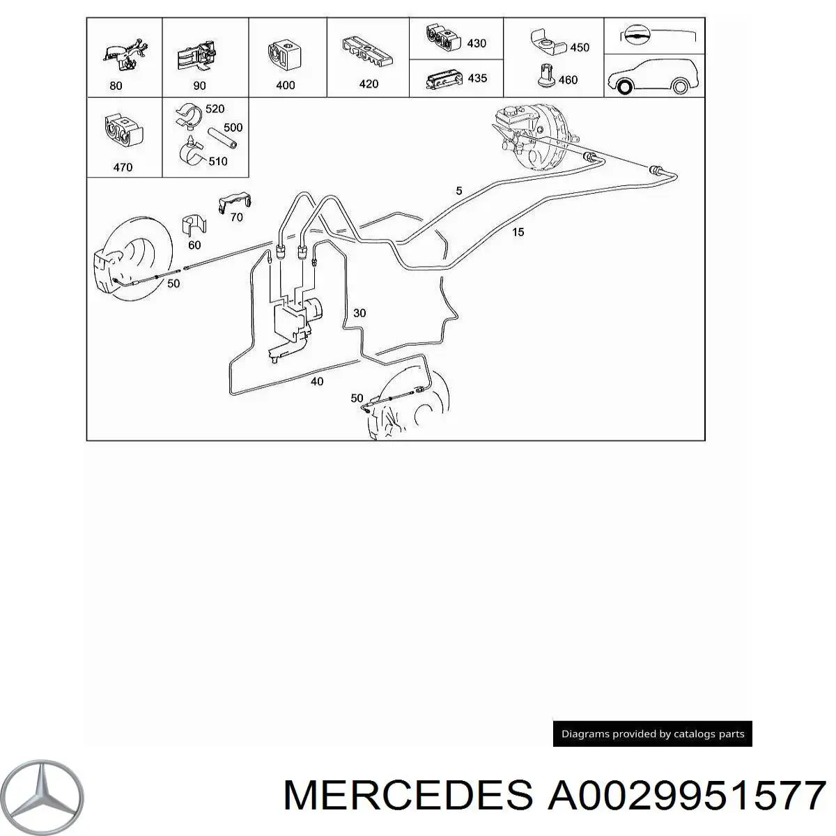 Скоба тормозной трубки Mercedes A0029951577 цена, от 0.89 USD