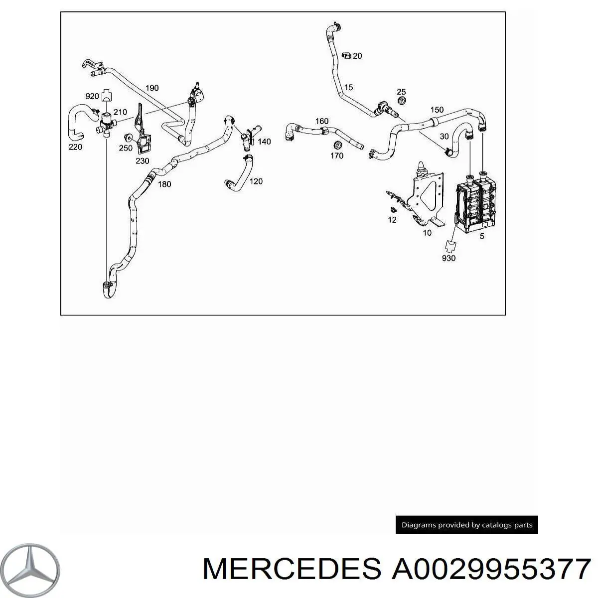 6389950068 Mercedes Скоба тормозной трубки