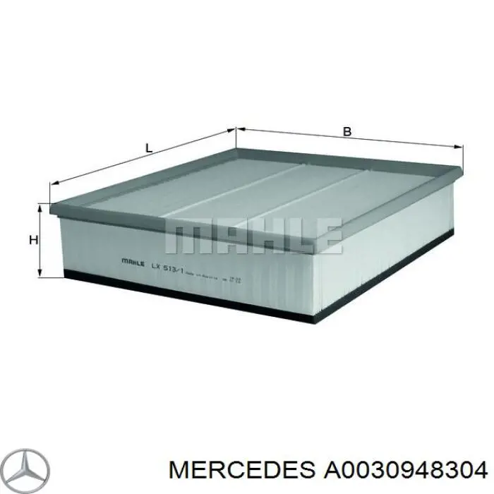 A0030948304 Mercedes воздушный фильтр