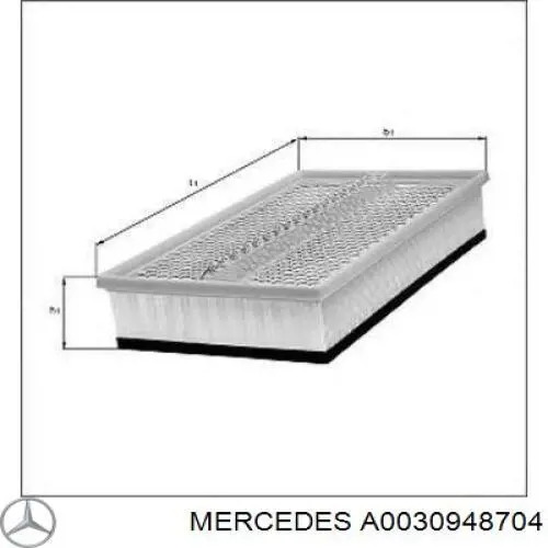 0030948704 Mercedes воздушный фильтр
