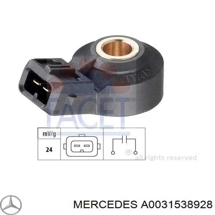 Compre A0031538928 Mercedes Sensor de detonação