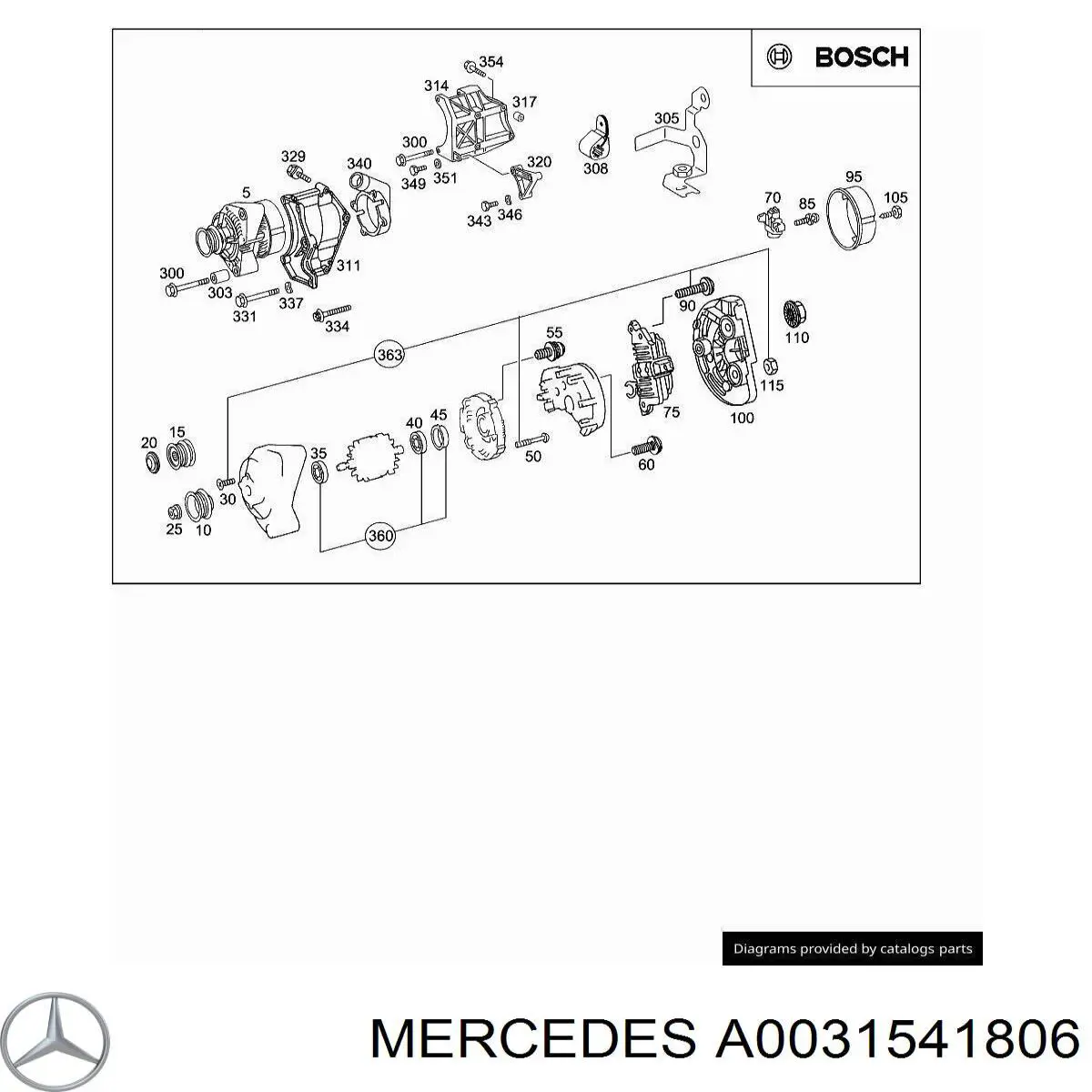 Реле зарядки генератора Mercedes A0031541806 цена, от 17.44 USD