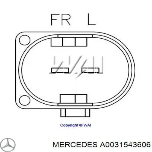 Реле генератора A0031543606 Mercedes