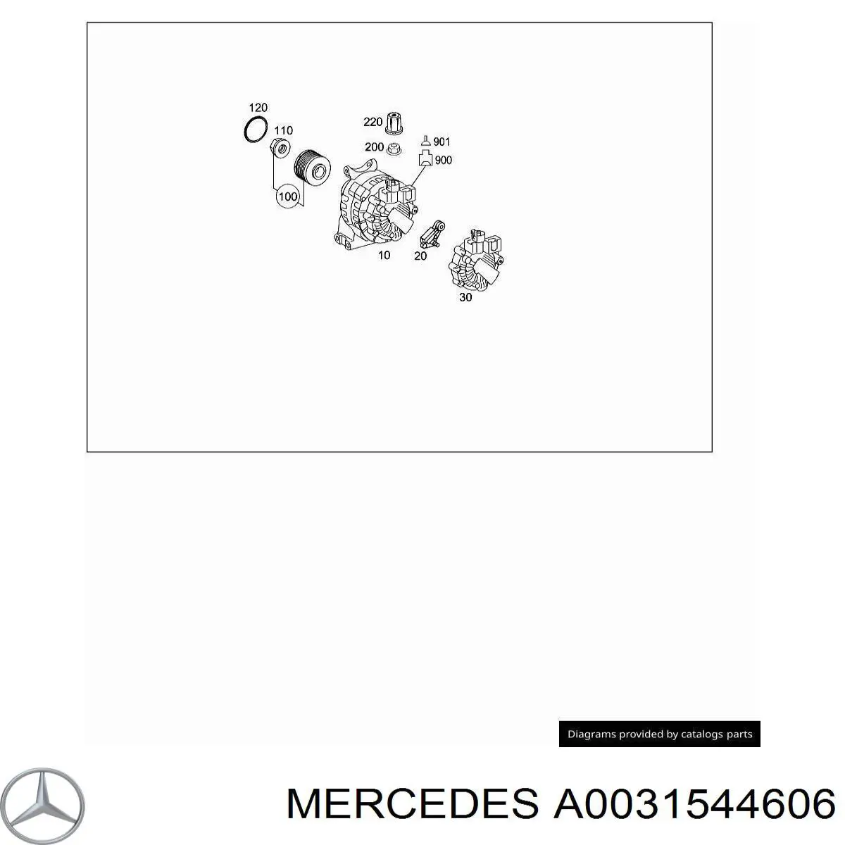 A0031544606 Mercedes реле-регулятор генератора (реле зарядки)