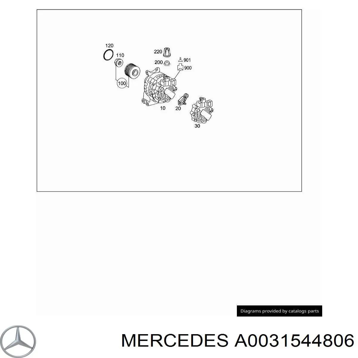 Реле генератора A0031544806 Mercedes